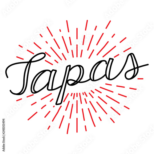 Hand Drawn Sign Lettering Tapas Sign For Spanish Restaurant Stock Illustration Adobe Stock Hand Drawn Sign Lettering Tapas Sign For Spanish Restaurant Stock Illustration Adobe Stock