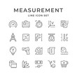 Set line icons of measurement