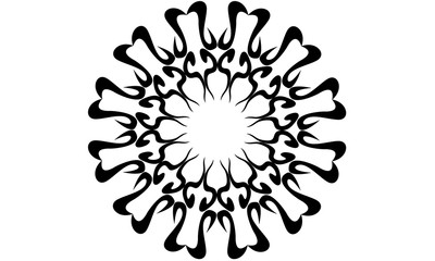 Wall Mural - snowflake on black background