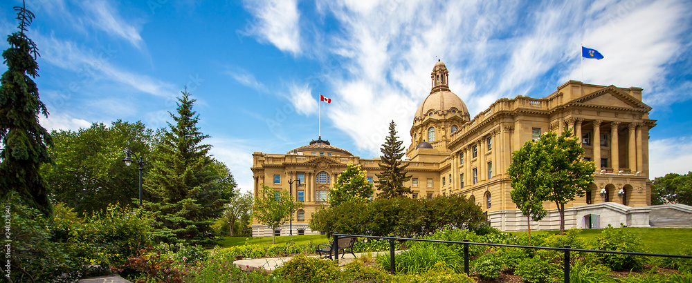Alberta Legislature Building Edmonton Alberta Canada - obrazy, fototapety, plakaty 