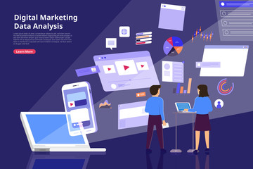 Wall Mural - digital marketing analysis