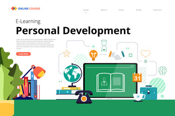 Wall Mural - online course technology skill