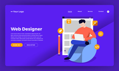Wall Mural - web designer & developer