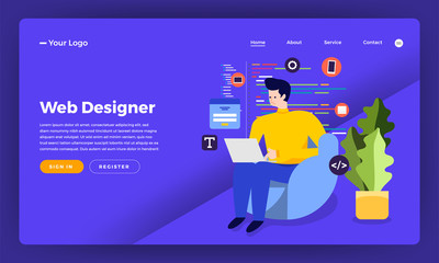 Wall Mural - web designer & developer