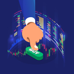 Poster - Businessman stock exchange trader