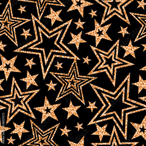 Dekoracja na wymiar  blyszczacy-wzor-ze-zlotymi-brokatowymi-gwiazdami