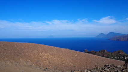  View from the top of Vulcano island, Aeolian Islands