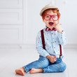 © Olesia Bilkei - portrait of beautiful redhead toddler baby boy