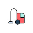 © mehsumov - Vacuum cleaner flat vector icon sign symbol