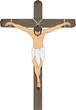 Jesus on Cross Vector Illustration