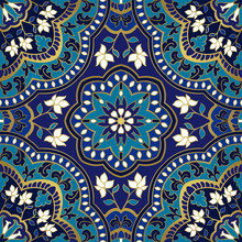Blue Floral Pattern.