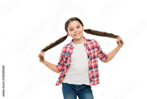 Styling Hair Any Way She Likes Small Hair Model With Beauty Look