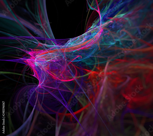 Pink black Geometric fractal shape can illustrate daydreaming imagination psy...