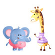elefante y jirafa para bebes