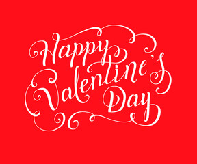 Wall Mural - Vector lettering design for Valentines Day greeting card