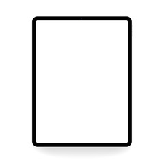 Poster - tablet; vector; black; white; mockup; isolated; design; background; up; mock; illustration; device; blank; screen; realistic; digital; business; technology; electronic; display; gadget; eps10; modern;