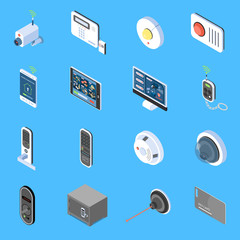 home security isometric icons