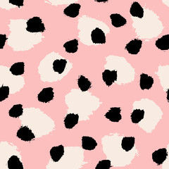 Poster - hand drawn brush strokes seamless pattern