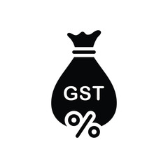 Black solid icon for gst exemption 