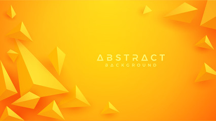 Wall Mural - abstract, modern, 3d triangle orange, yellow background. eps10 vector background.