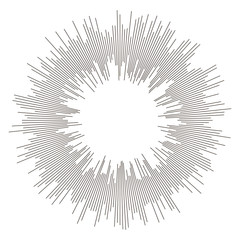 Wall Mural - retro bursting rays design elements. set of radial lines emblem. design elements. linear drawing. ve