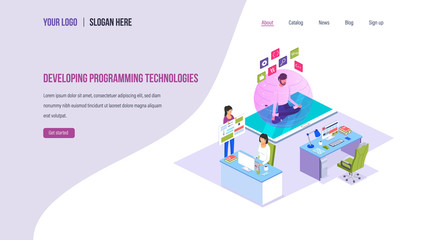 Developing programming technologies. Technology process of digital software development.