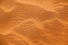 Desert Orange Sand Dunes Top View Close Up, Yellow Sand Texture Ornament, Desert Barchans Background, Dry Hot Climate Concept, Summer Beach Heat Weather Design, Arid Soil And Sand Surface Illustration