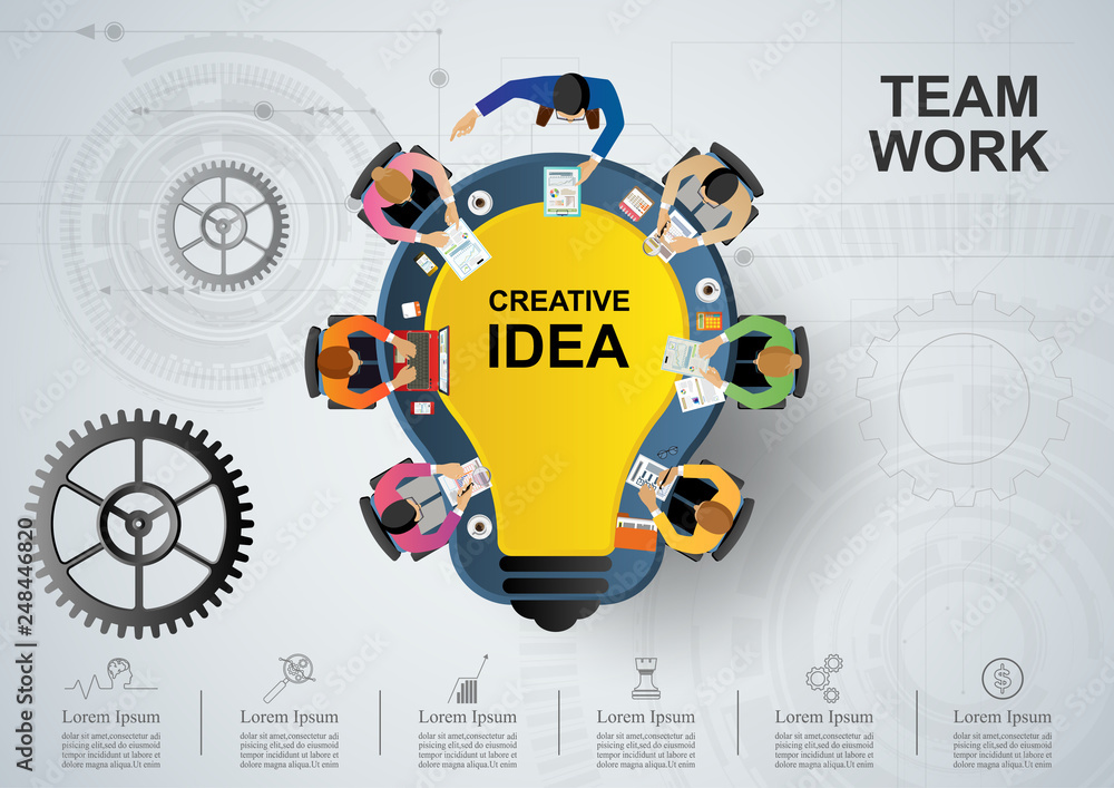 Business meeting and brainstorming. Idea and business concept for ...