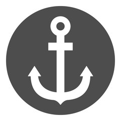 Sticker - Anchor sign. Vector icon.