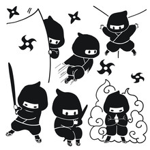 Ninja dos desenhos animados irritado imagem vetorial de cthoman© 134410832