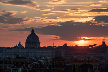 Wall Mural - San Pietro al tramonto 