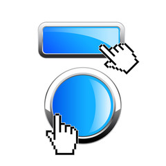 Canvas Print - Rectange and round web buttons