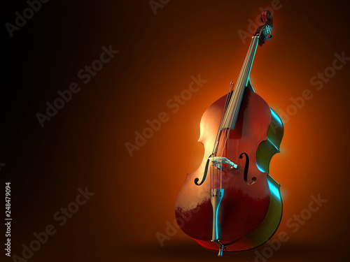 Dekoracja na wymiar  wiolonczela-instrument-muzyczny-renderowania-3d