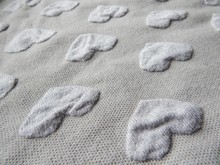 Grey Heart Shaped Knitwear Texture