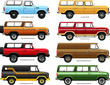 Vector Illustration of 1970s SUVs