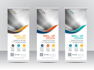 Wall Mural - roll up banner stand template design