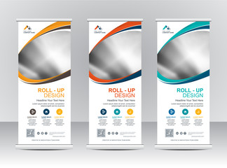 Wall Mural - Roll up banner stand template design
