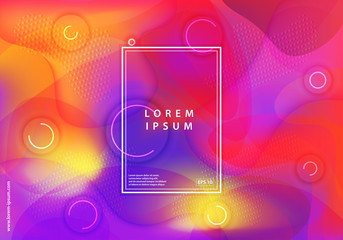 Leinwandbilder - Modern colorful abstract geometric background. Fluid shapes abstract composition. Gradient vector background design. Eps10 vector.