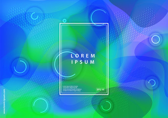Leinwandbilder - Modern colorful abstract geometric background. Fluid shapes abstract composition. Gradient vector background design. Eps10 vector.