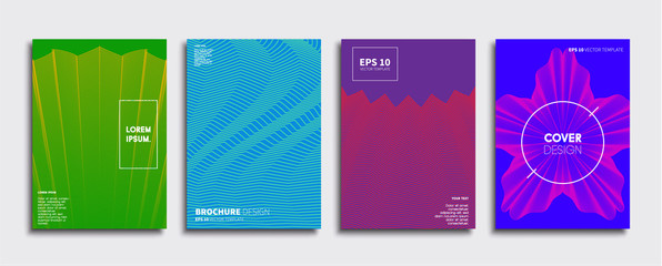 Vector cover designs. Future Poster template. Smartphone modern background set.