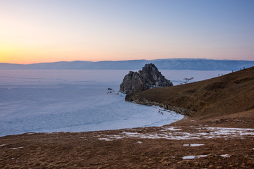 Cape Burkhan on Olkhon Island at Baikal Lake