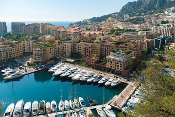 Wall Mural - port de fontvieille in Monaco