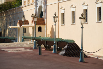 Wall Mural - medieval cannons in monaco