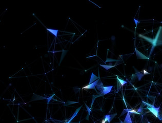 Wall Mural - 3d abstract digital technology background. futuristic sci-fi user interface concept with gradient do