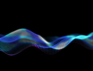 Wall Mural - 3d abstract digital technology background. futuristic sci-fi user interface concept with gradient do