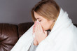 © Akm - a sick girl with the cold