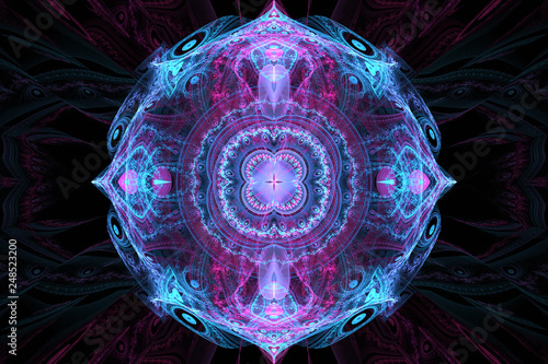 Animated Geometric fractal shape can illustrate daydreaming imagination psych...
