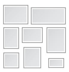 Wall Mural - illustration of a set of paintings on a white background. in flat style
