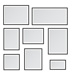 Wall Mural - illustration of a set of paintings on a white background. in flat style