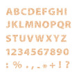 © siaminka - Vector sand font. Latin alphabet from A to Z, numbers and punctuation